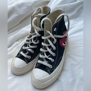 Converse x Comme des Garçons Black Hi-Top Sneakers women’s 7.5
